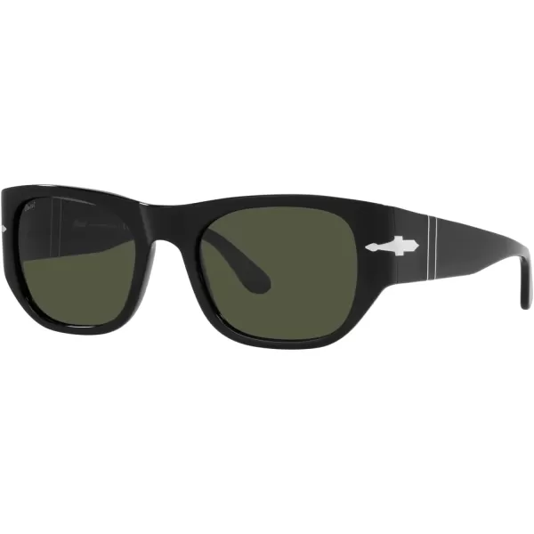 Persol PO3308S Rectangular SunglassesBlackGreen