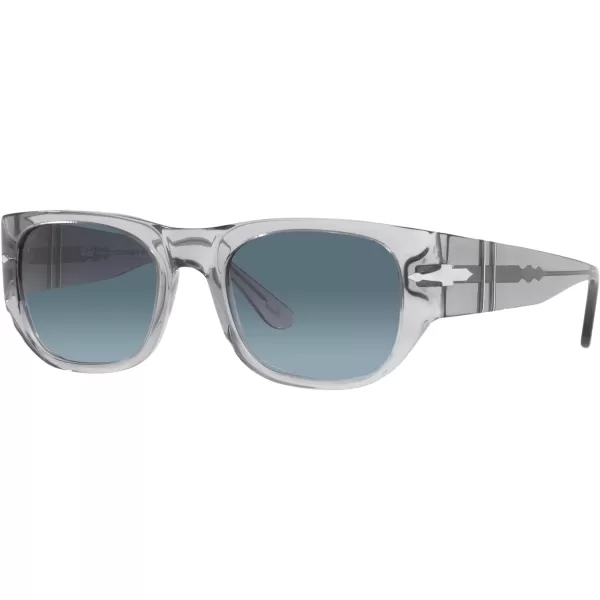 Persol PO3308S Rectangular SunglassesTransparent GreyAzure Gradient Blue