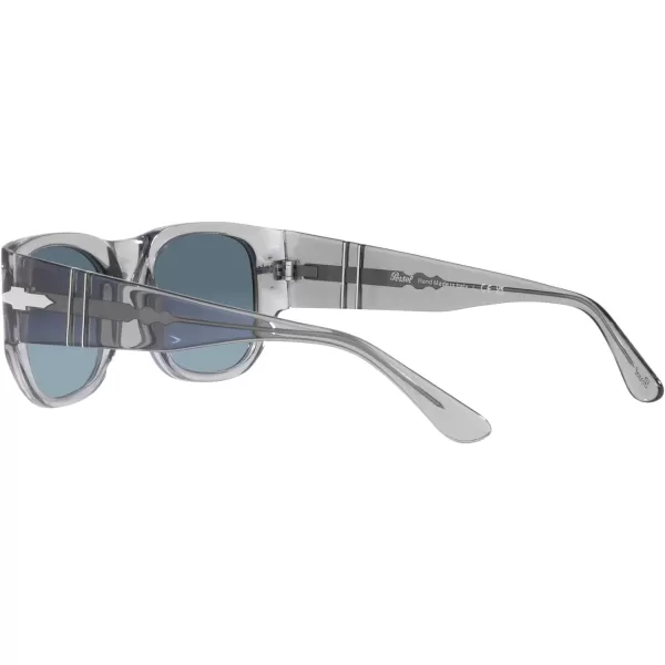 Persol PO3308S Rectangular SunglassesTransparent GreyAzure Gradient Blue