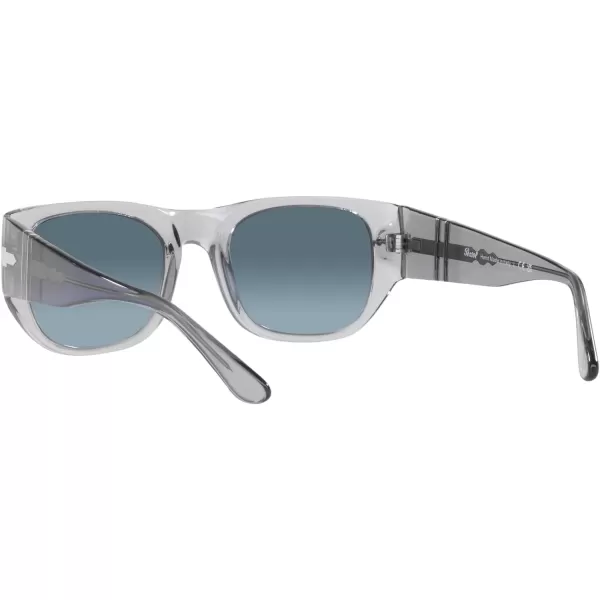 Persol PO3308S Rectangular SunglassesTransparent GreyAzure Gradient Blue