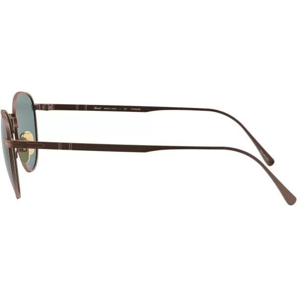 Persol PO5002ST Round SunglassesBronzeGreen Polarized