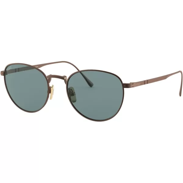 Persol PO5002ST Round SunglassesBronzeGreen Polarized