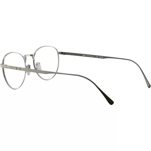 Persol PO5002VT Round Prescription Eyewear FramesPewterDemo Lens