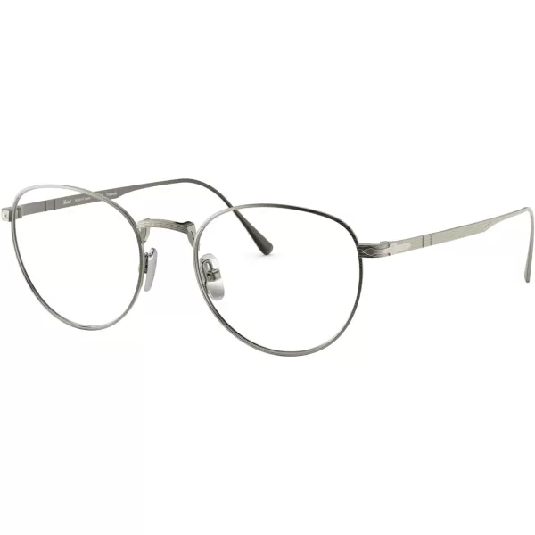 Persol PO5002VT Round Prescription Eyewear FramesPewterDemo Lens