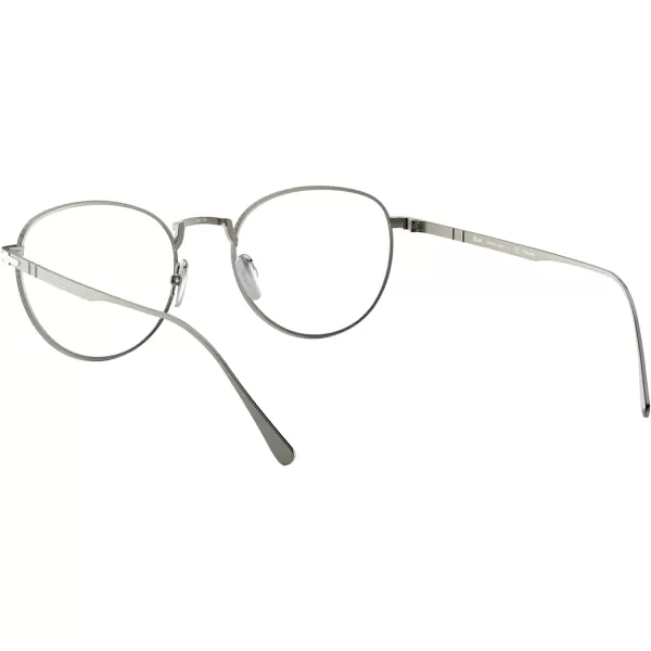 Persol PO5002VT Round Prescription Eyewear FramesPewterDemo Lens