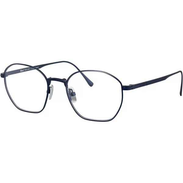 Persol PO5004VT Round Prescription Eyewear FramesBrushed NavyDemo Lens