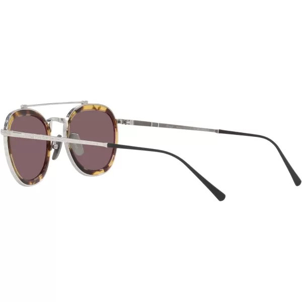 Persol PO5008ST Pilot SunglassesSilverDark Violet Polarized