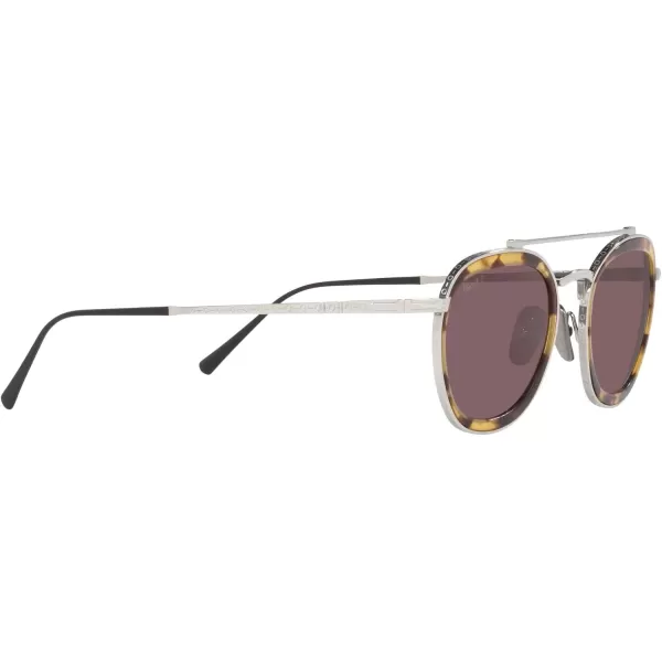 Persol PO5008ST Pilot SunglassesSilverDark Violet Polarized