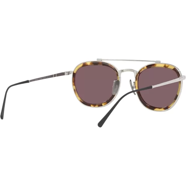 Persol PO5008ST Pilot SunglassesSilverDark Violet Polarized