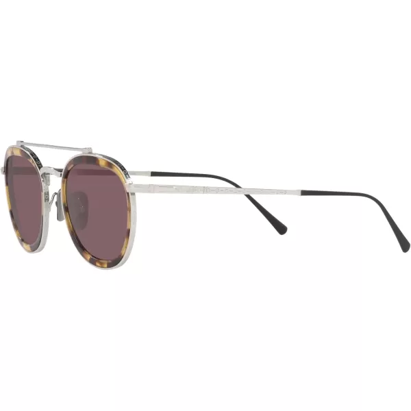 Persol PO5008ST Pilot SunglassesSilverDark Violet Polarized