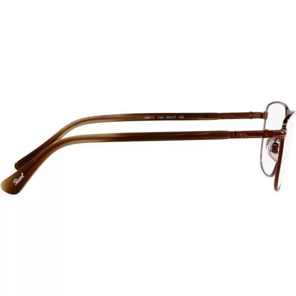 Persol Po1001v Square Prescription Eyewear FramesShiny BrownDemo Lens