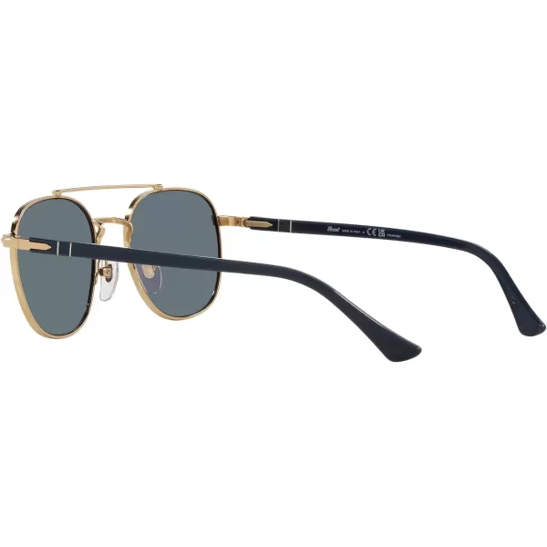 Persol Po1006s Square SunglassesGoldDark Blue Polarized