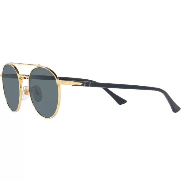 Persol Po1011s Square SunglassesGoldDark Blue Polarized