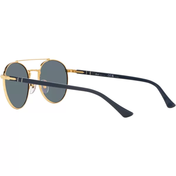 Persol Po1011s Square SunglassesGoldDark Blue Polarized