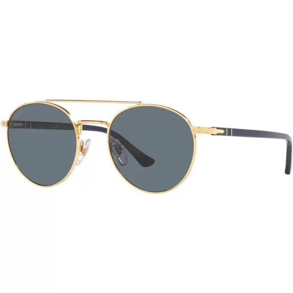 Persol Po1011s Square SunglassesGoldDark Blue Polarized