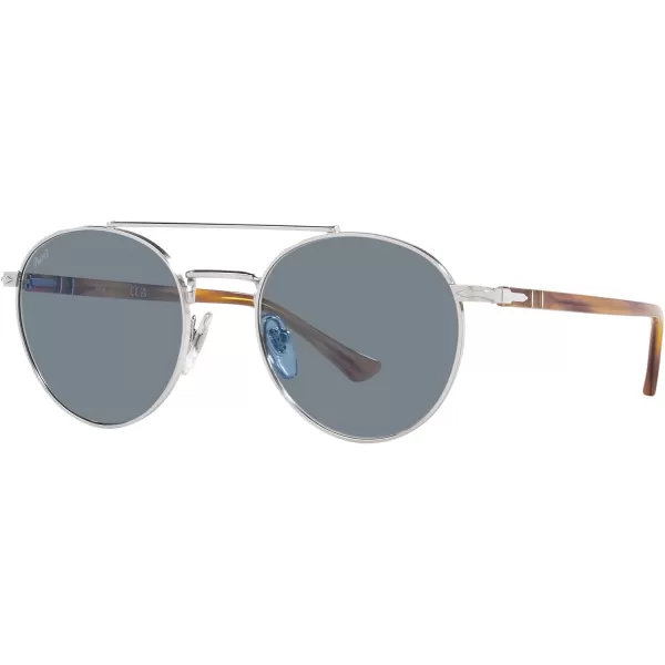 Persol Po1011s Square SunglassesSilverLight Blue