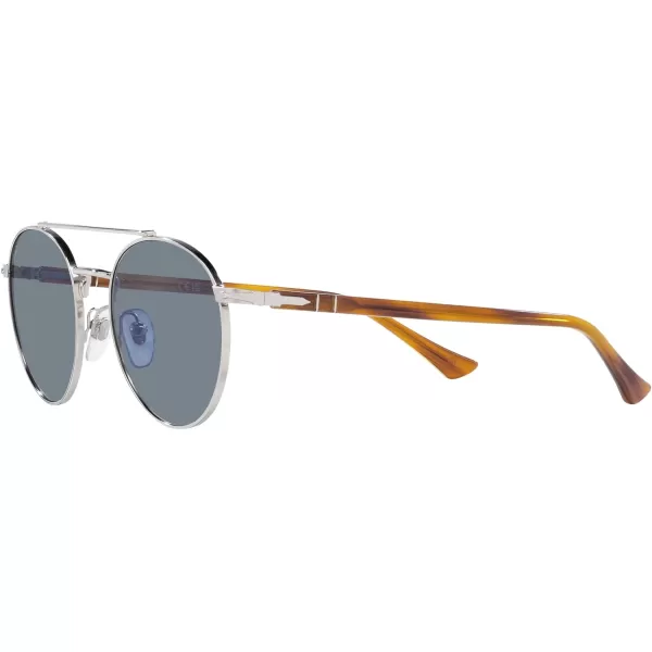 Persol Po1011s Square SunglassesSilverLight Blue