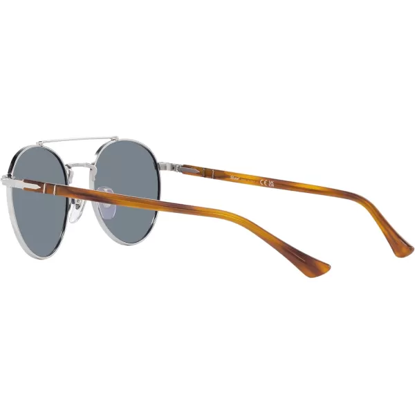 Persol Po1011s Square SunglassesSilverLight Blue