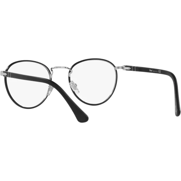 Persol Po2410vj Round Prescription Eyewear FramesArgento NeroDemo Lens