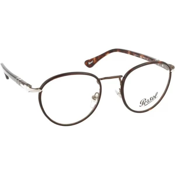 Persol Po2410vj Round Prescription Eyewear FramesBrownHavanaDemo Lens