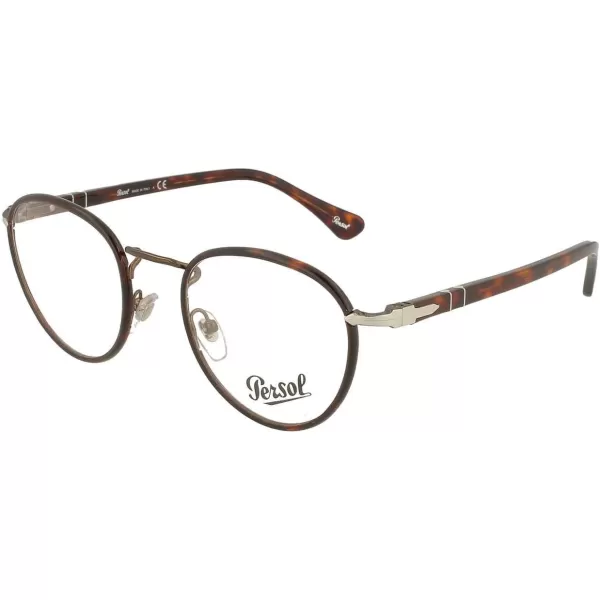 Persol Po2410vj Round Prescription Eyewear FramesBrownHavanaDemo Lens