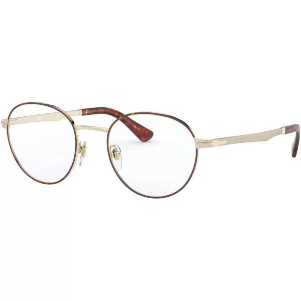 Persol Po2460v Round Prescription Eyewear FramesGoldHavanaDemo Lens