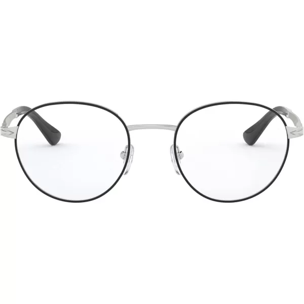 Persol Po2460v Round Prescription Eyewear FramesSilverBlackDemo Lens