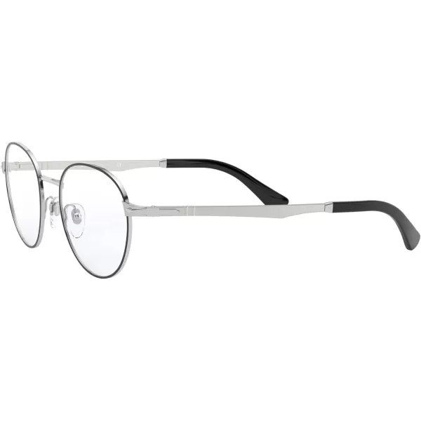 Persol Po2460v Round Prescription Eyewear FramesSilverBlackDemo Lens