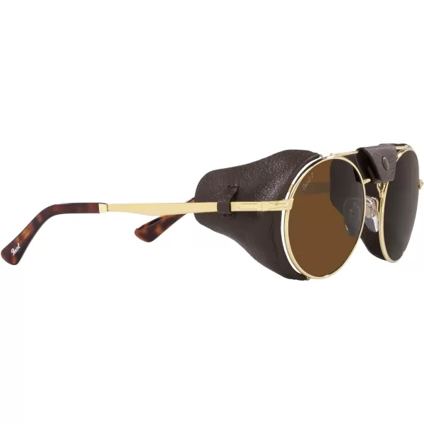 Persol Po2496sz Round SunglassesGoldBrown Polarized