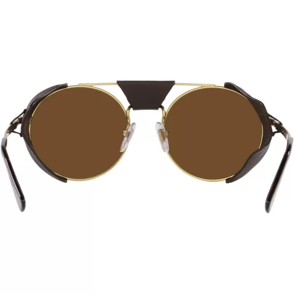 Persol Po2496sz Round SunglassesGoldBrown Polarized