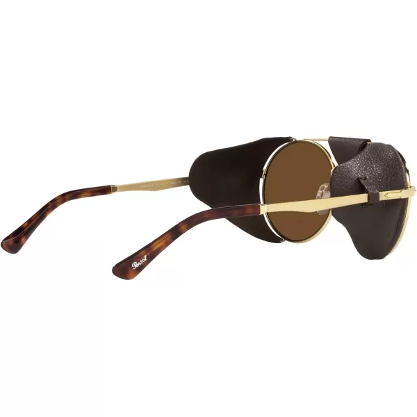 Persol Po2496sz Round SunglassesGoldBrown Polarized