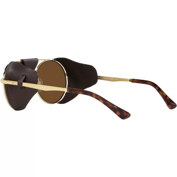 Persol Po2496sz Round SunglassesGoldBrown Polarized