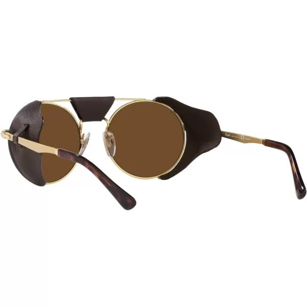 Persol Po2496sz Round SunglassesGoldBrown Polarized