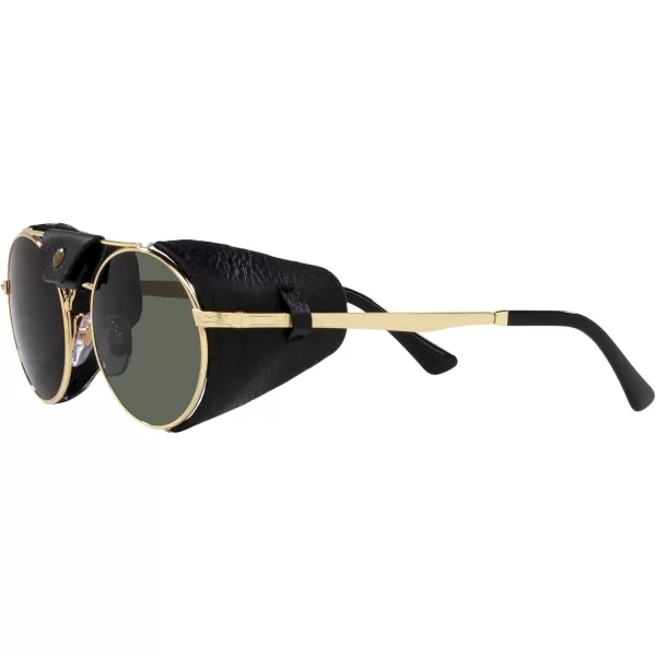 Persol Po2496sz Round SunglassesGoldGreen Polarized