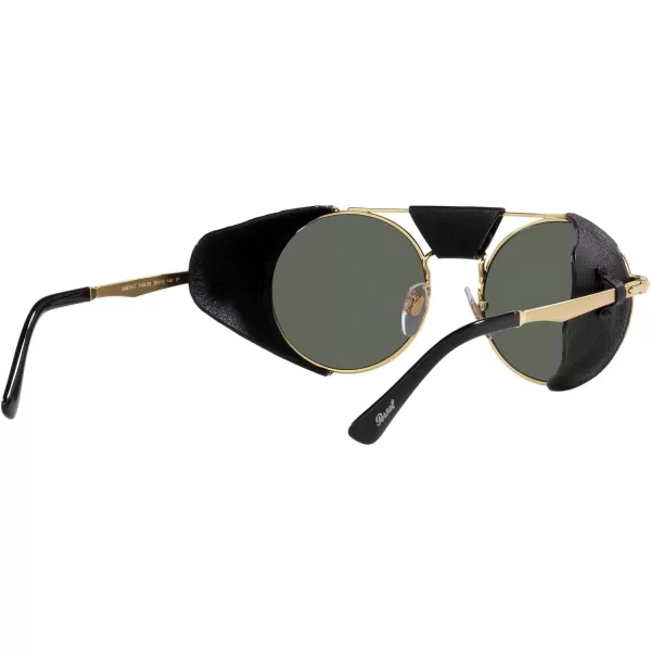 Persol Po2496sz Round SunglassesGoldGreen Polarized