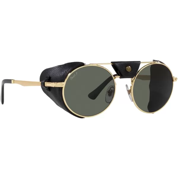 Persol Po2496sz Round SunglassesGoldGreen Polarized