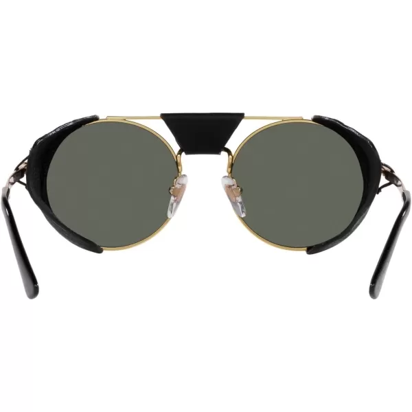 Persol Po2496sz Round SunglassesGoldGreen Polarized