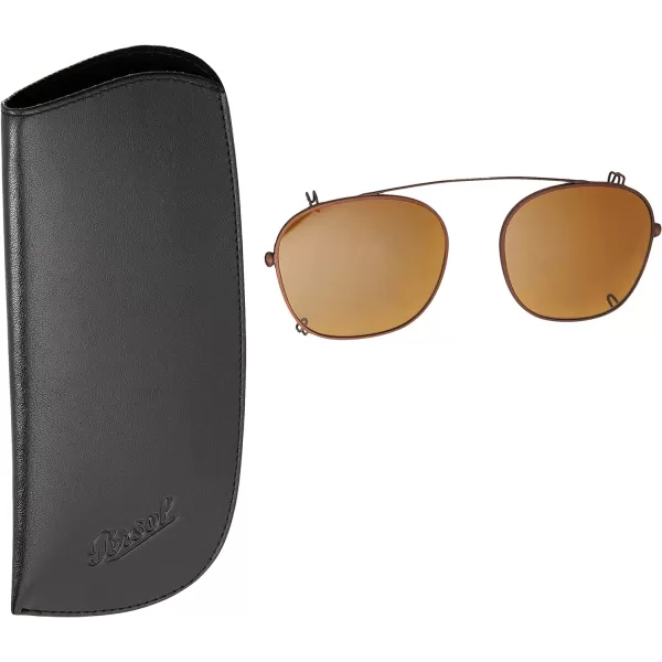 Persol Po3007c Clipon Sunglasses for Square Prescription Eyewear FramesBrownBrown Polarized