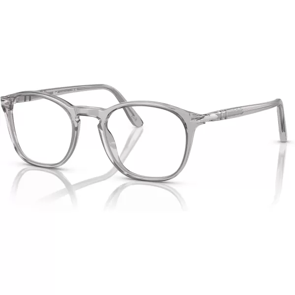 Persol Po3007v Square Prescription Eyewear FramesTransparent GreyDemo Lens