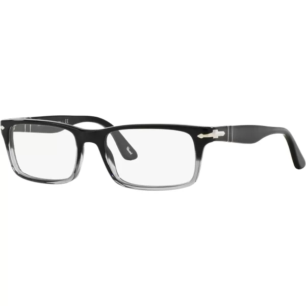 Persol Po3050v Rectangular Prescription Eyewear FramesGradient BlackDemo Lens