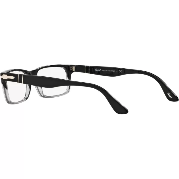 Persol Po3050v Rectangular Prescription Eyewear FramesGradient BlackDemo Lens