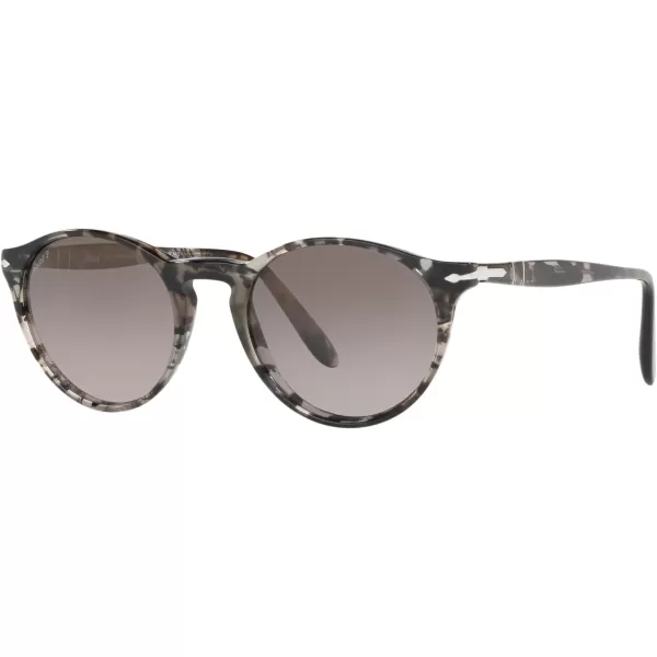 Persol Po3092sm Steve McQueen Round SunglassesGrey TortoisePolarized Gradient Grey