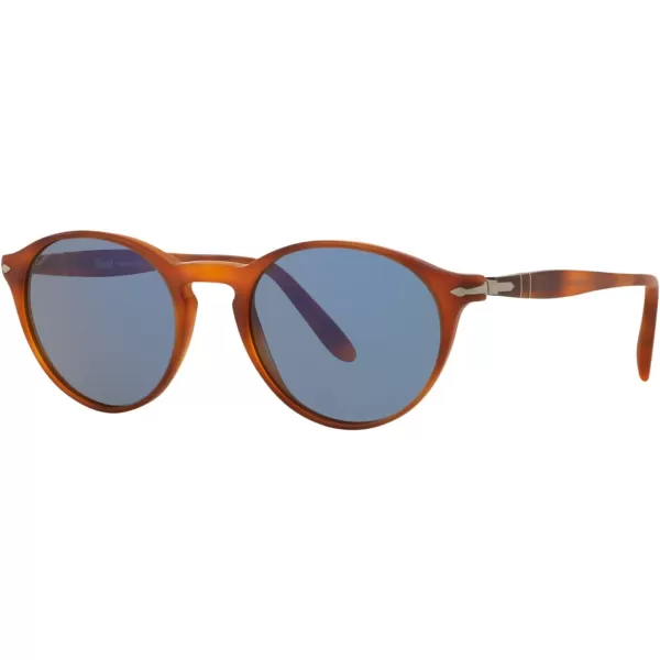 Persol Po3092sm Steve McQueen Round SunglassesTerra Di SienaLight Blue