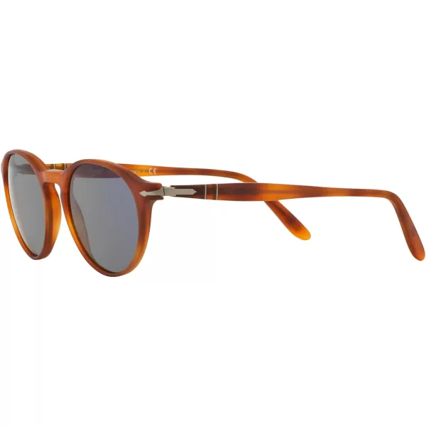 Persol Po3092sm Steve McQueen Round SunglassesTerra Di SienaLight Blue