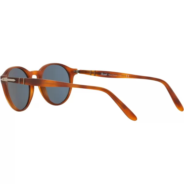 Persol Po3092sm Steve McQueen Round SunglassesTerra Di SienaLight Blue