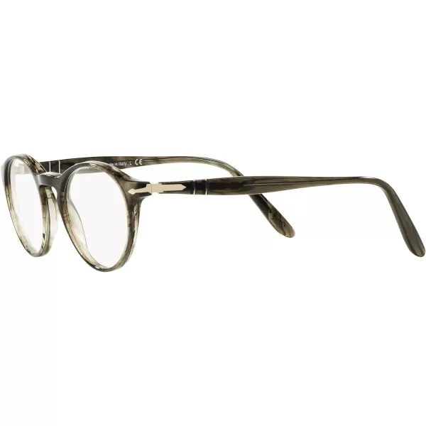 Persol Po3092v Round Prescription Eyewear FramesStriped GreyDemo Lens