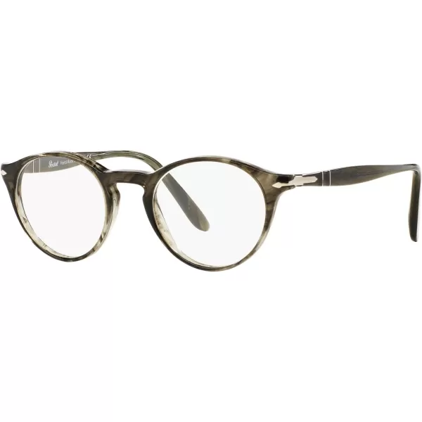 Persol Po3092v Round Prescription Eyewear FramesStriped GreyDemo Lens