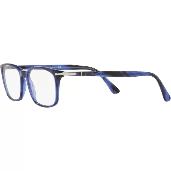 Persol Po3189v Rectangular Prescription Eyewear FramesStriped BlueDemo Lens