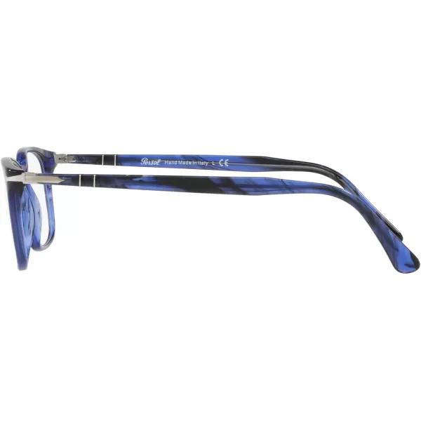 Persol Po3189v Rectangular Prescription Eyewear FramesStriped BlueDemo Lens