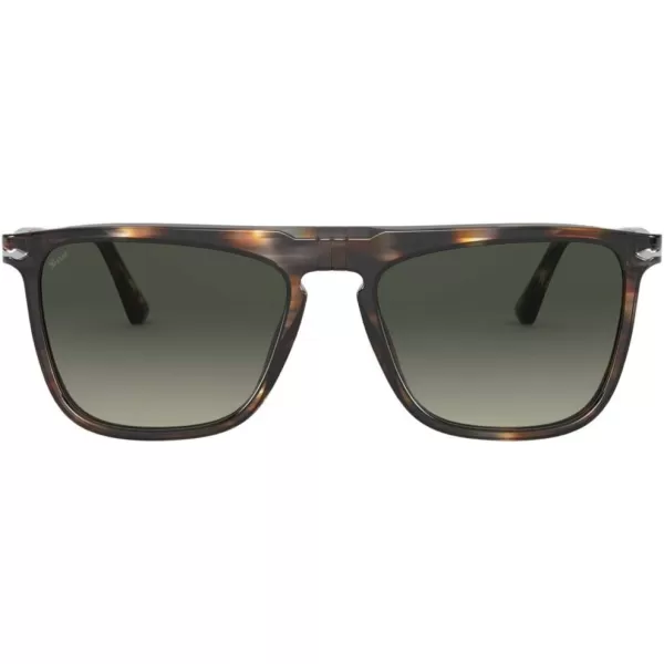 Persol Po3225s Rectangular SunglassesStriped BrownSmokeGrey Gradient